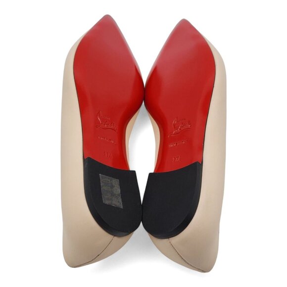Christian Louboutin Ballalla Leather Ballet Flats Shoes in Beige $745 - Picture 6 of 9